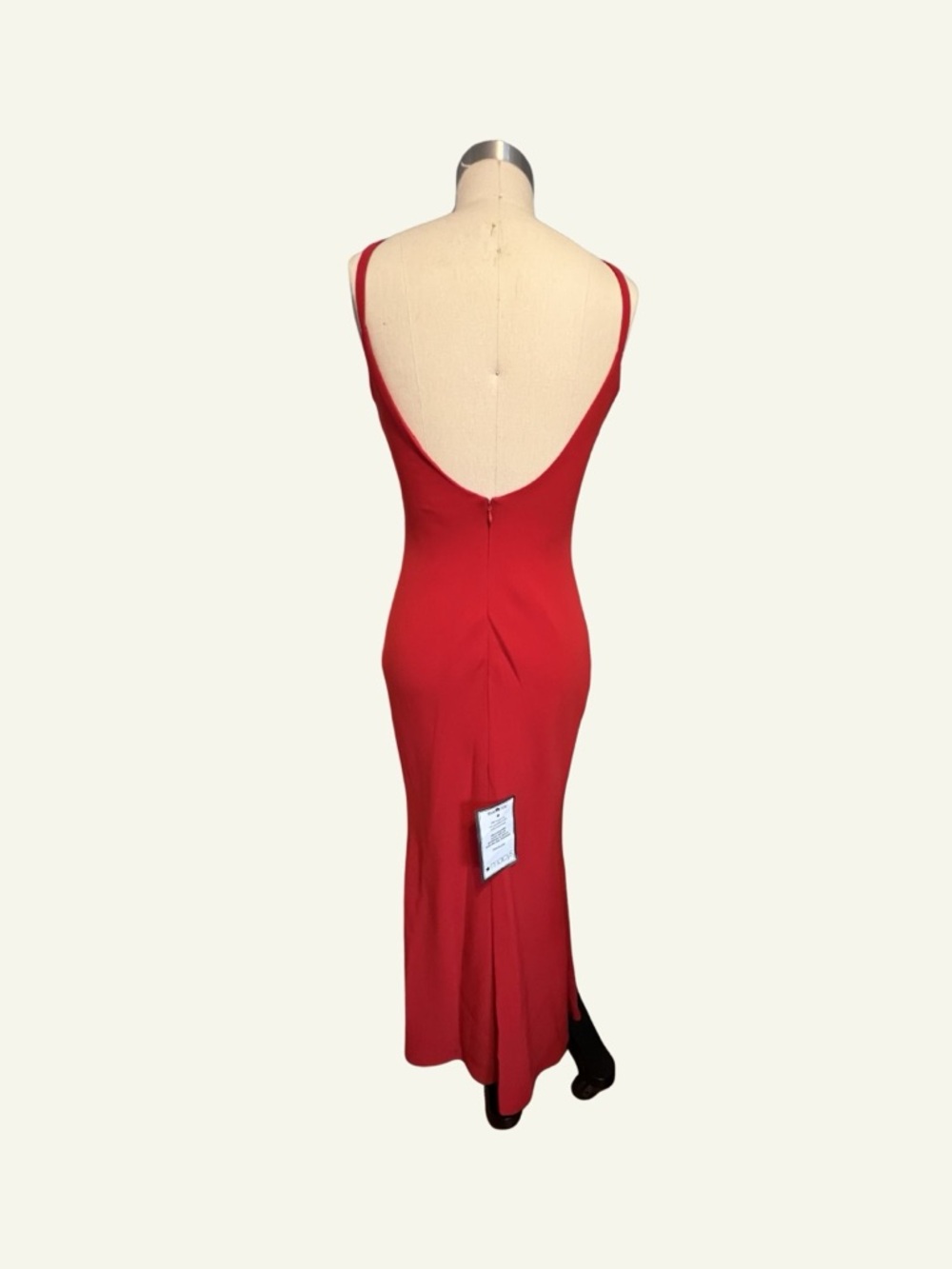 Calvin Klein Red Sleeveless Halter Neck Bodycon Dress - Picture 2 of 6